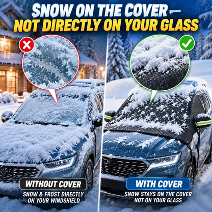 🔥 40% OFF — 💞54K+ SOLD!🔥All-Season Windshield Snow Cover with Mirror Protection❄️