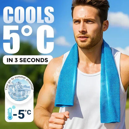 ⏰Summer Sale Buy 1 Get 1 Free❄💦Cold Sweat Towel You Can Use Anywhere, Anytime! Reusable Soft Absorbent Cooling Portable