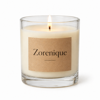 The Zorenique Clear Glass Scented Candle