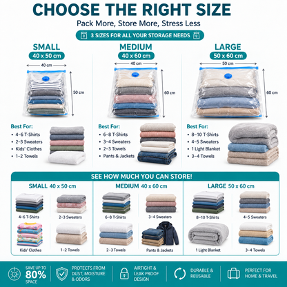 🏆【Back to School】Dlomyro Cordless Vacuum Storage Bag Set — Optional Rechargeable Electric Air Pump