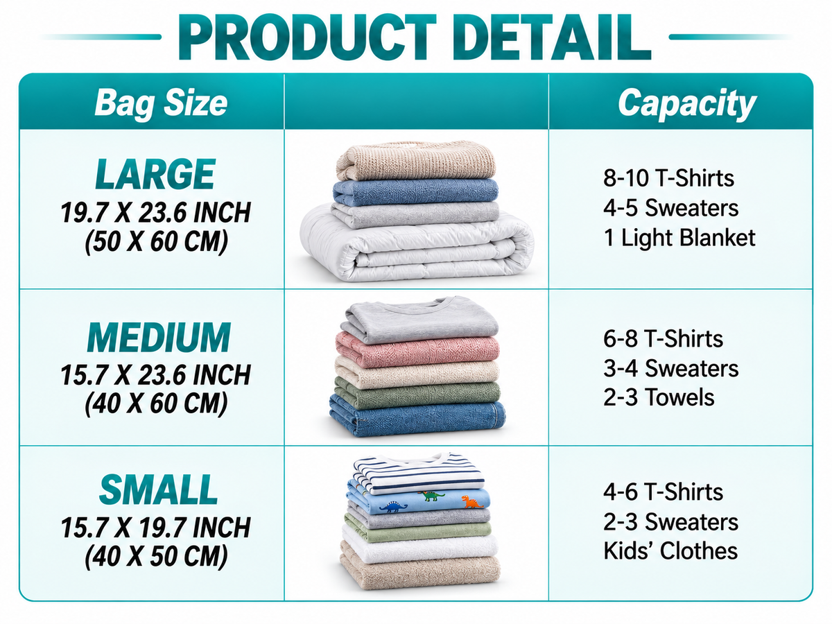 🏆【Back to School】Dlomyro Cordless Vacuum Storage Bag Set — Optional Rechargeable Electric Air Pump