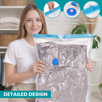 🏆【Back to School】Dlomyro Cordless Vacuum Storage Bag Set — Optional Rechargeable Electric Air Pump