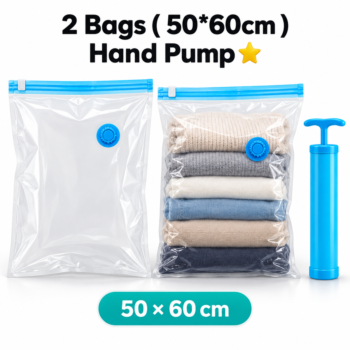 🏆【Back to School】Dlomyro Cordless Vacuum Storage Bag Set — Optional Rechargeable Electric Air Pump