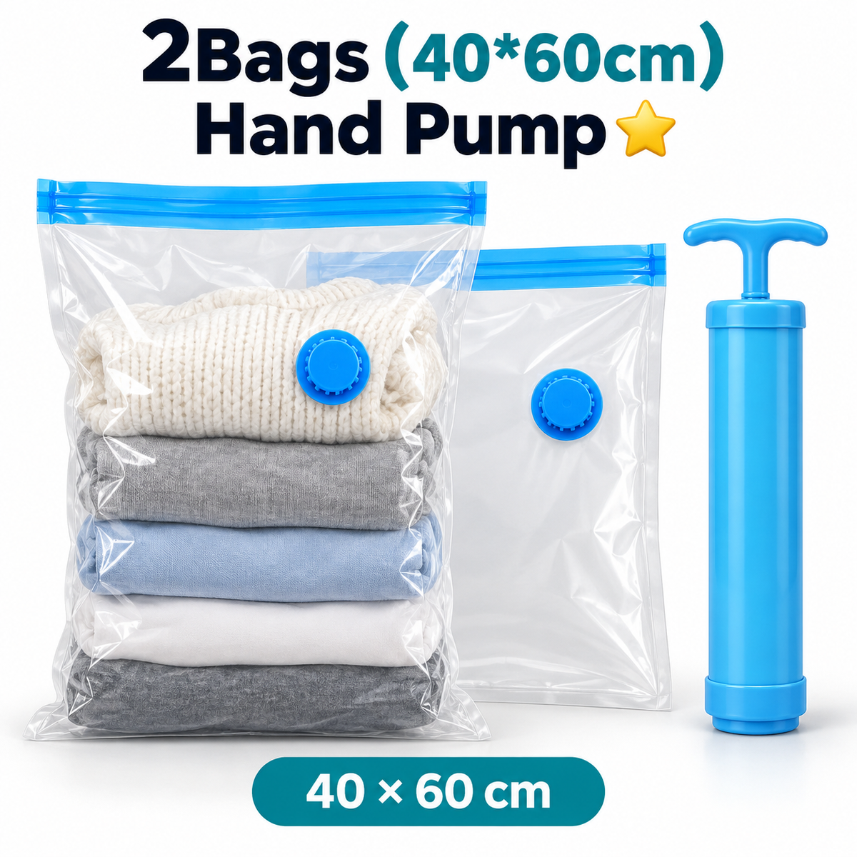 🏆【Back to School】Dlomyro Cordless Vacuum Storage Bag Set — Optional Rechargeable Electric Air Pump
