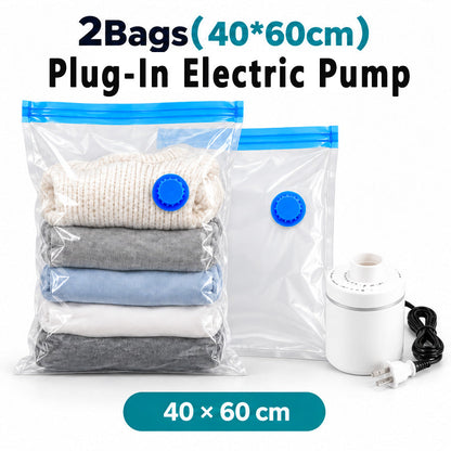 🏆【Back to School】Dlomyro Cordless Vacuum Storage Bag Set — Optional Rechargeable Electric Air Pump