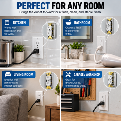 Outlet Leveling Spacers – Fix Recessed & Loose Outlets in Minutes-💫Last Day 50% OFF🔥