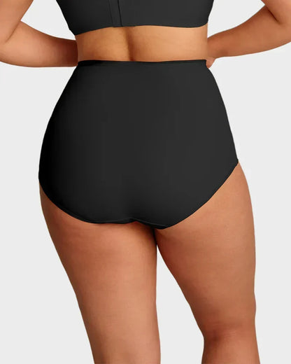 Plus-Size High-Waist Cross Tummy Control Panties