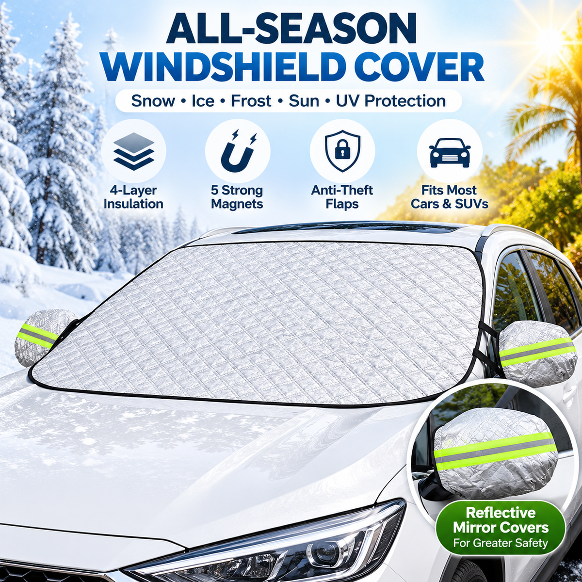❄️Universal Premium Windshield   Snow Cover Sunshade