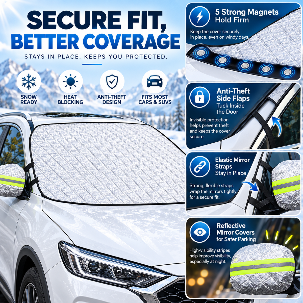 ❄️Universal Premium Windshield   Snow Cover Sunshade